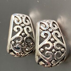 Brighton Sterling Silver Earrings Hoop Post Retired Thailand